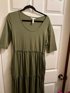Matilda Jane Olive Green Tiered Maxi Dress